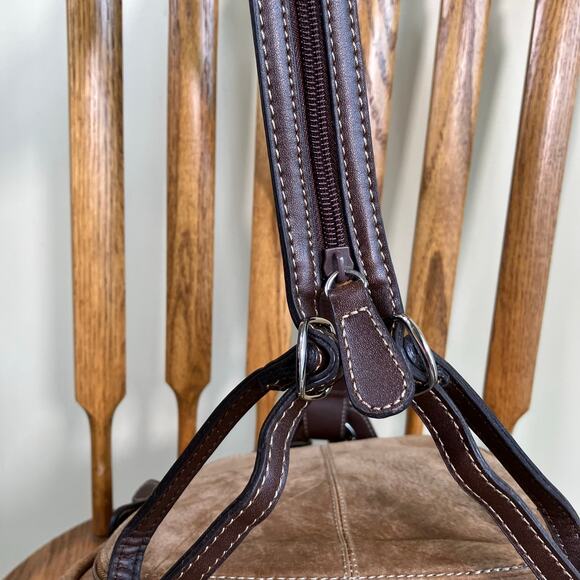 Wilsons Leather Y2K Retro Suede Sling Shoulder Bag Small Convertible Backpack main image 9